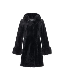 Sheared Select Cashmere Goat Jacket With Select Cashmere Goat Collar & Cuffs | Women | Black