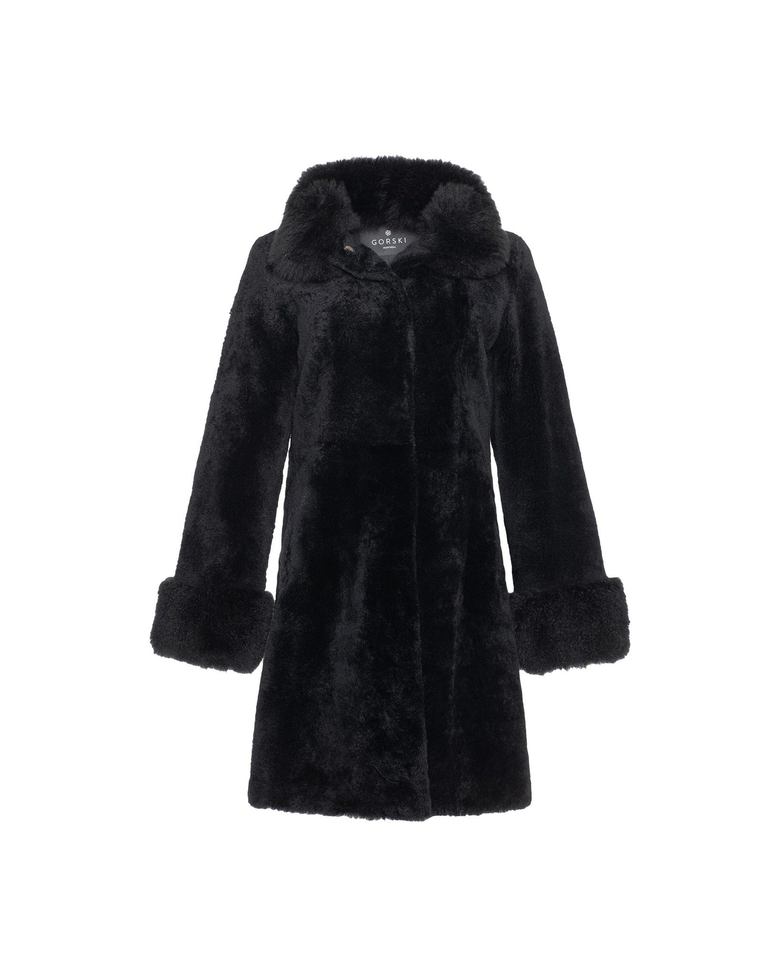 Sheared Select Cashmere Goat Jacket With Select Cashmere Goat Collar & Cuffs | Women | Black