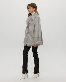 Shearling Lamb Jacket With Toscana Lamb Collar And Cuffs | Women | Light Gray