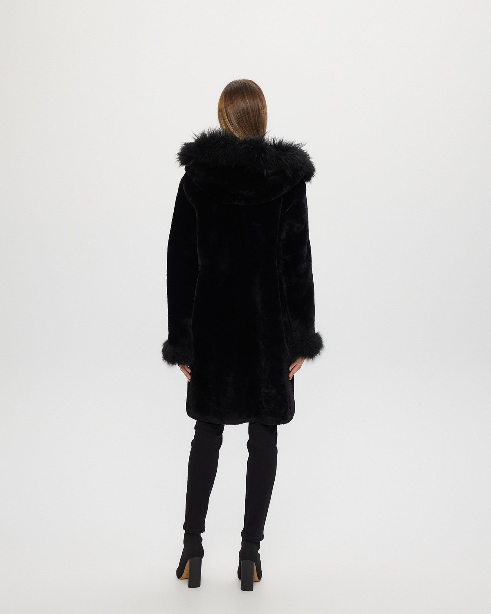 Shearling Lamb Parka With Select Cashmere Goat Trim And Cuffs | Women | Black