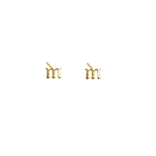 The Gothic Initial Earrings (Lowercase) | Sterling Silver | Single