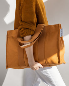 Hako Cotton Canvas Tote | Caramel Canvas