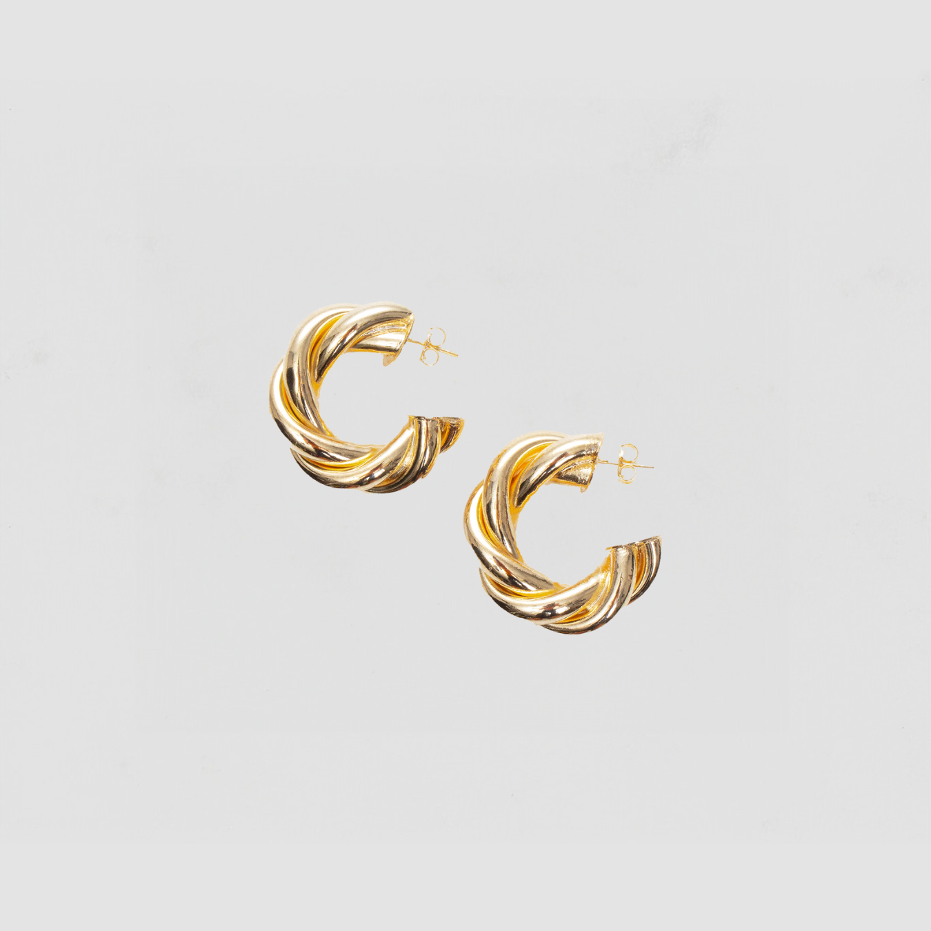 The Harper Twisted Hoop Earrings | Gold Vermeil