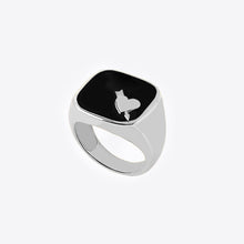Briseur De Coeur Signet Ring | Sterling Silver With Enamel