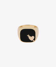 Briseur De Coeur Signet Ring | Gold Vermeil With Enamel