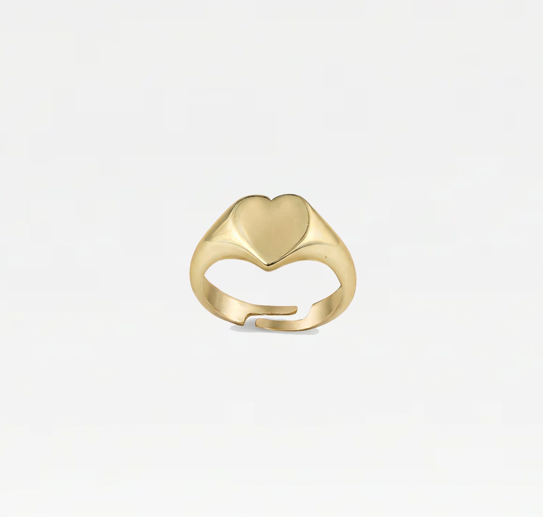 The Tiny Heart Pinky Signet Ring | Gold Vermeil