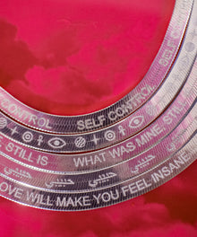 Love Will Make You Feel Insane Herringbone Chain Necklace | Sterling Silver