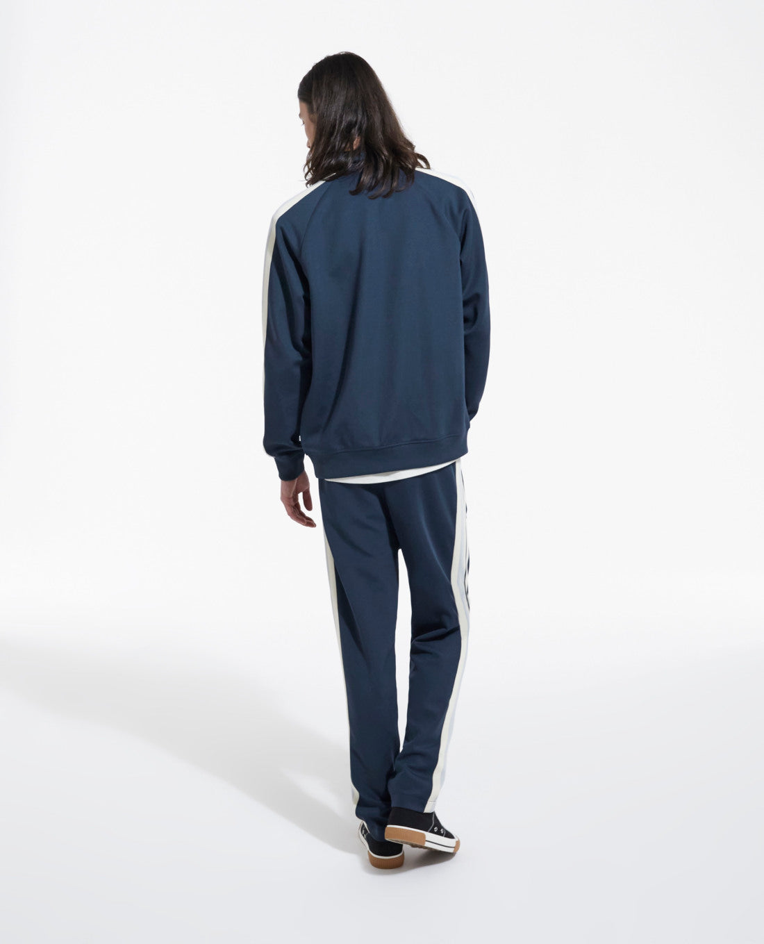 Loose-Fit Joggers With Ecru Bands | Men | Navy Blue