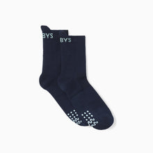 Cotton Socks with Silicone Grips | Navy/Mint