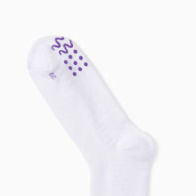 Cotton Socks with Silicone Grips | White