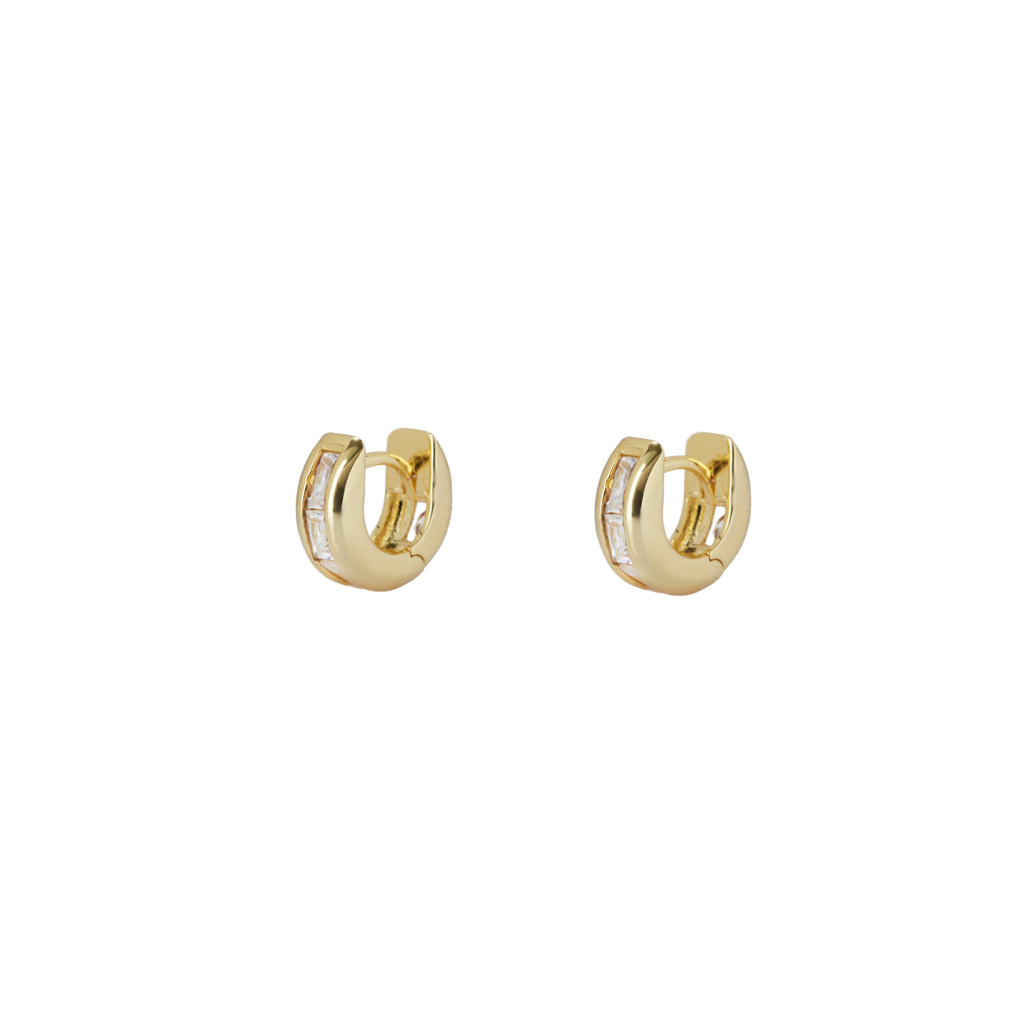 The Lucy Huggie Hoop | Gold