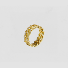The Iced Out Cuban Link Ii Ring | Gold Vermeil