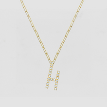 The Iced Out Reda Letter Necklace | Gold