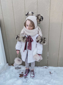 Honeycomb Beige Cashmere Scarf - Petite Maison Kids