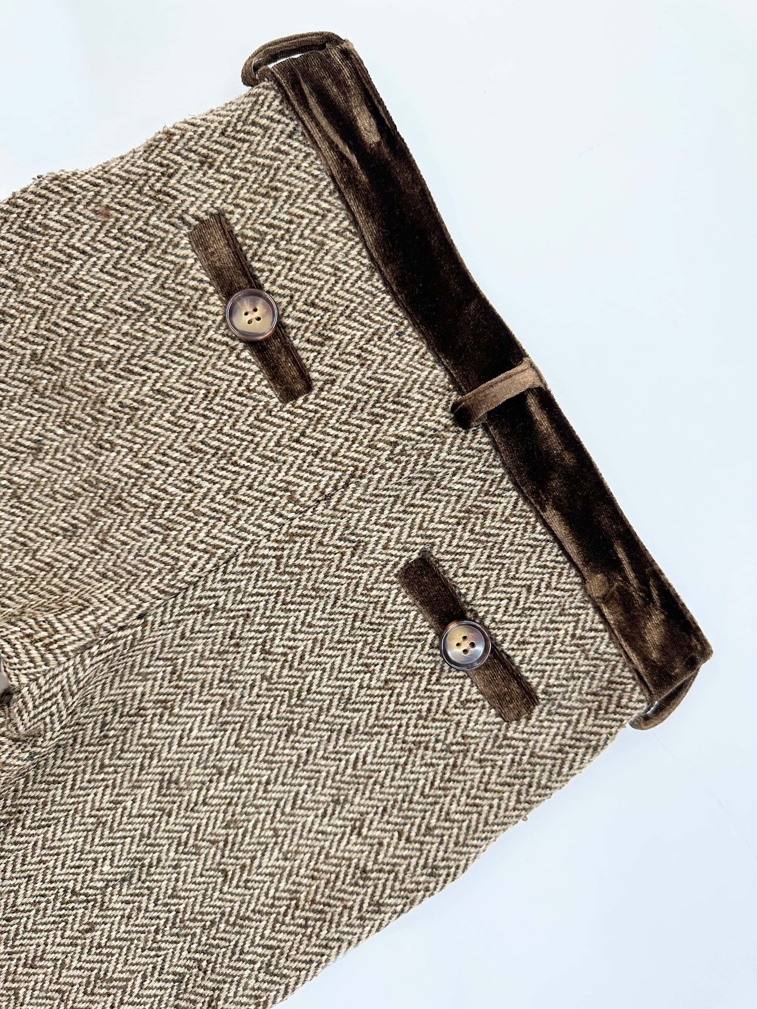 Boy | Herringbone Tweed Pants | Brown