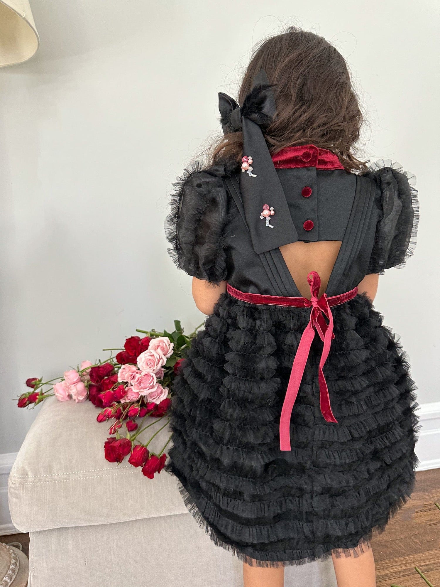 Baby Girls | Kylie Tulle and Organza Dress | Black