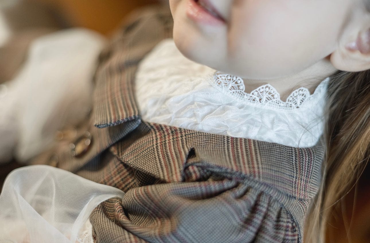 Girl | Blair Estate Tweed Top and Skirt Set | Brown x White