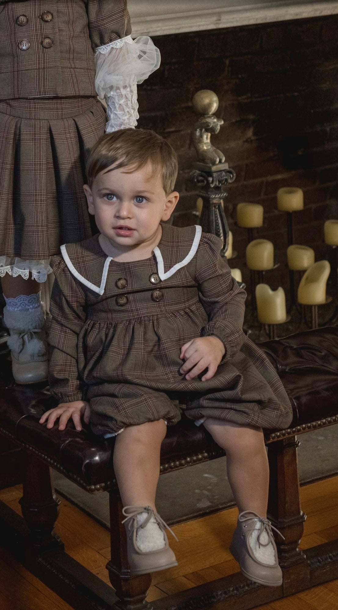 Unisex | Blair Estate Tweed Romper | Brown