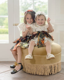 Girl | Alexis Blouse and Skirt Set | White x Multicolor