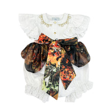 Baby Girls | Alexis Foliage Print Romper | White x Multi