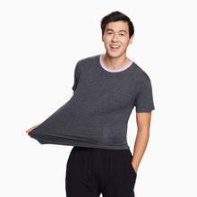 Modal French Terry Lounge Tee | Gray/Lavender