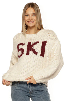 Jasmine Ski Jacquard Chunky Knit Sweater | Cream