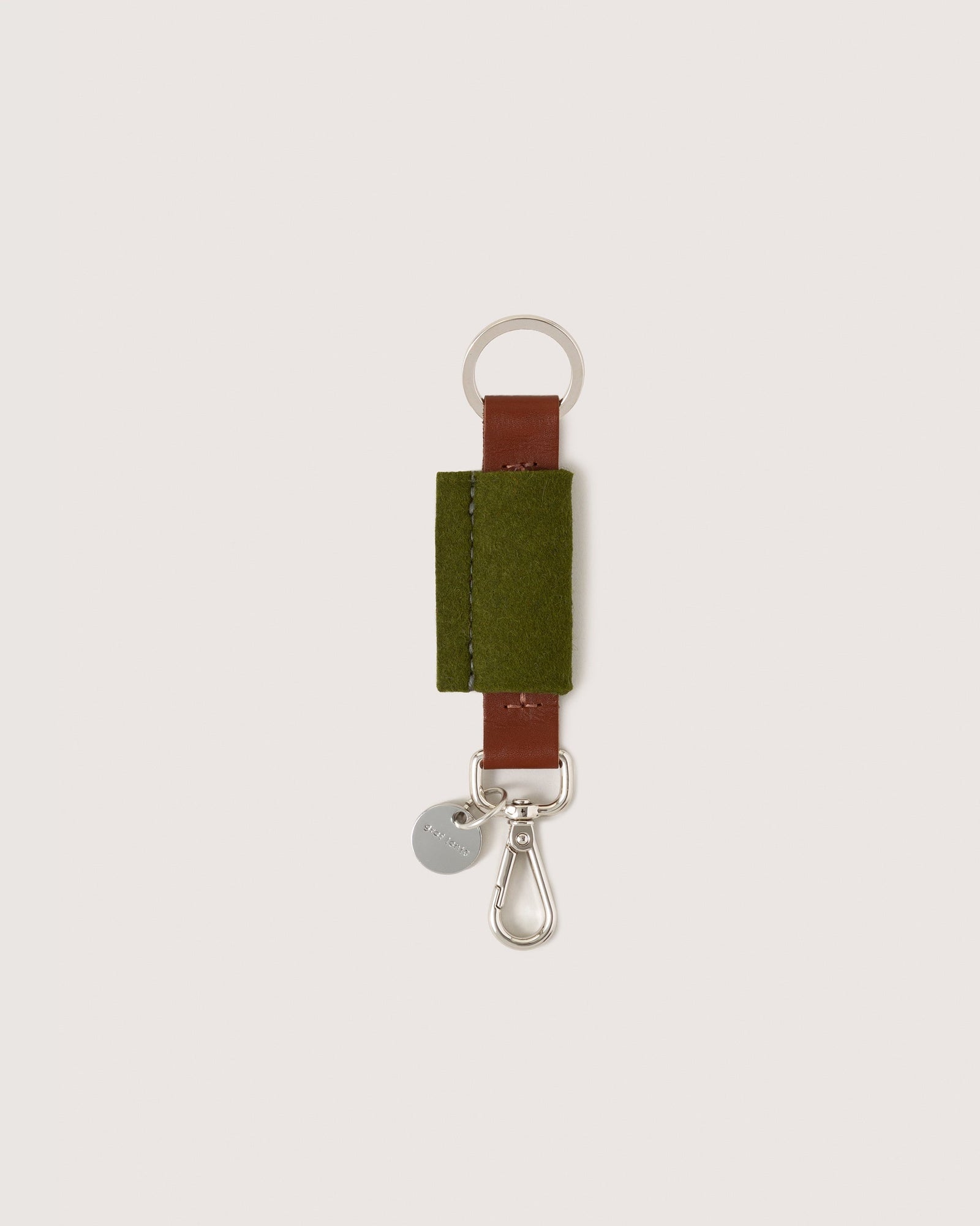 Merino Wool Bar Key Fob | Moss