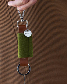 Merino Wool Bar Key Fob | Moss