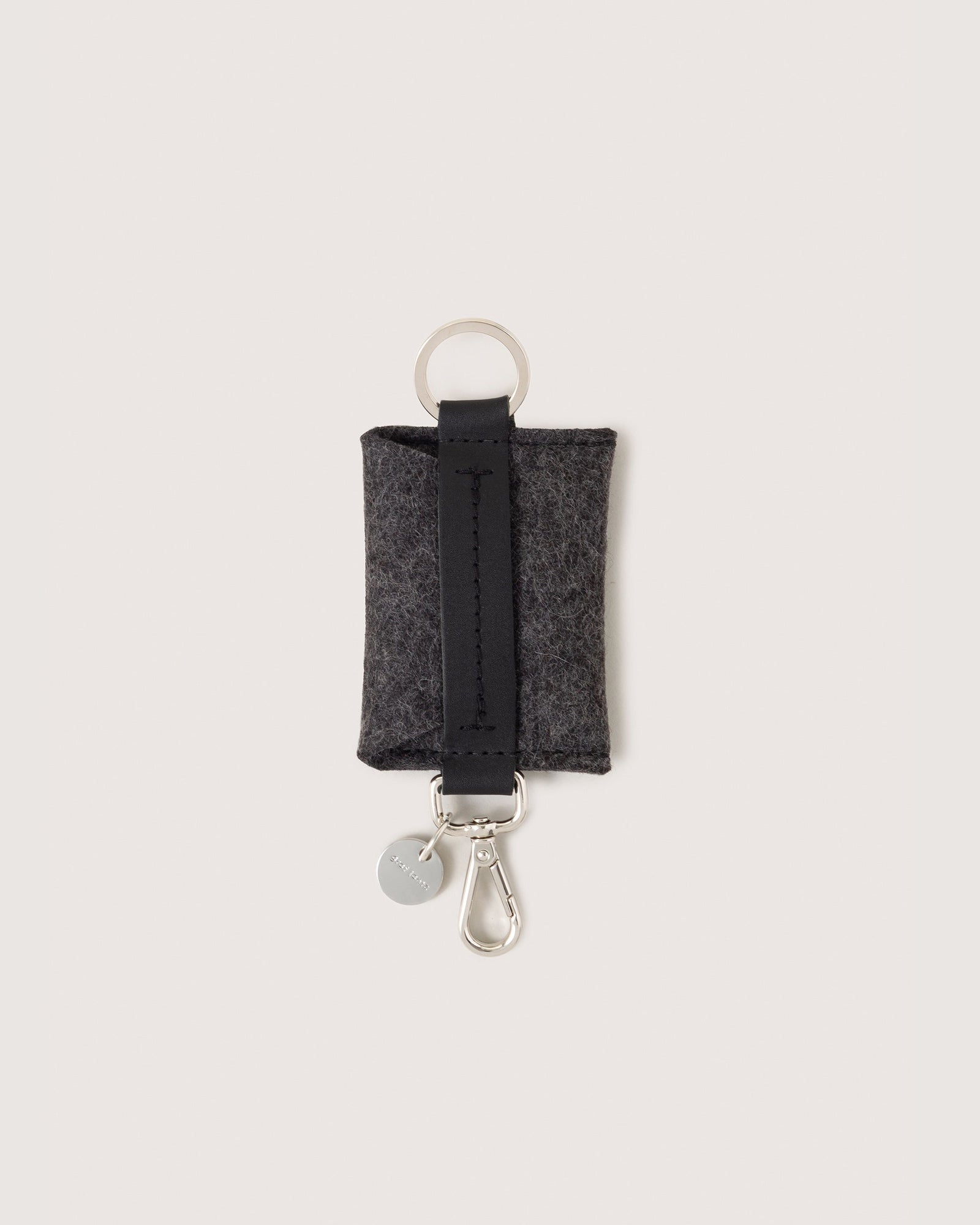 Merino Wool Card Key Fob | Charcoal
