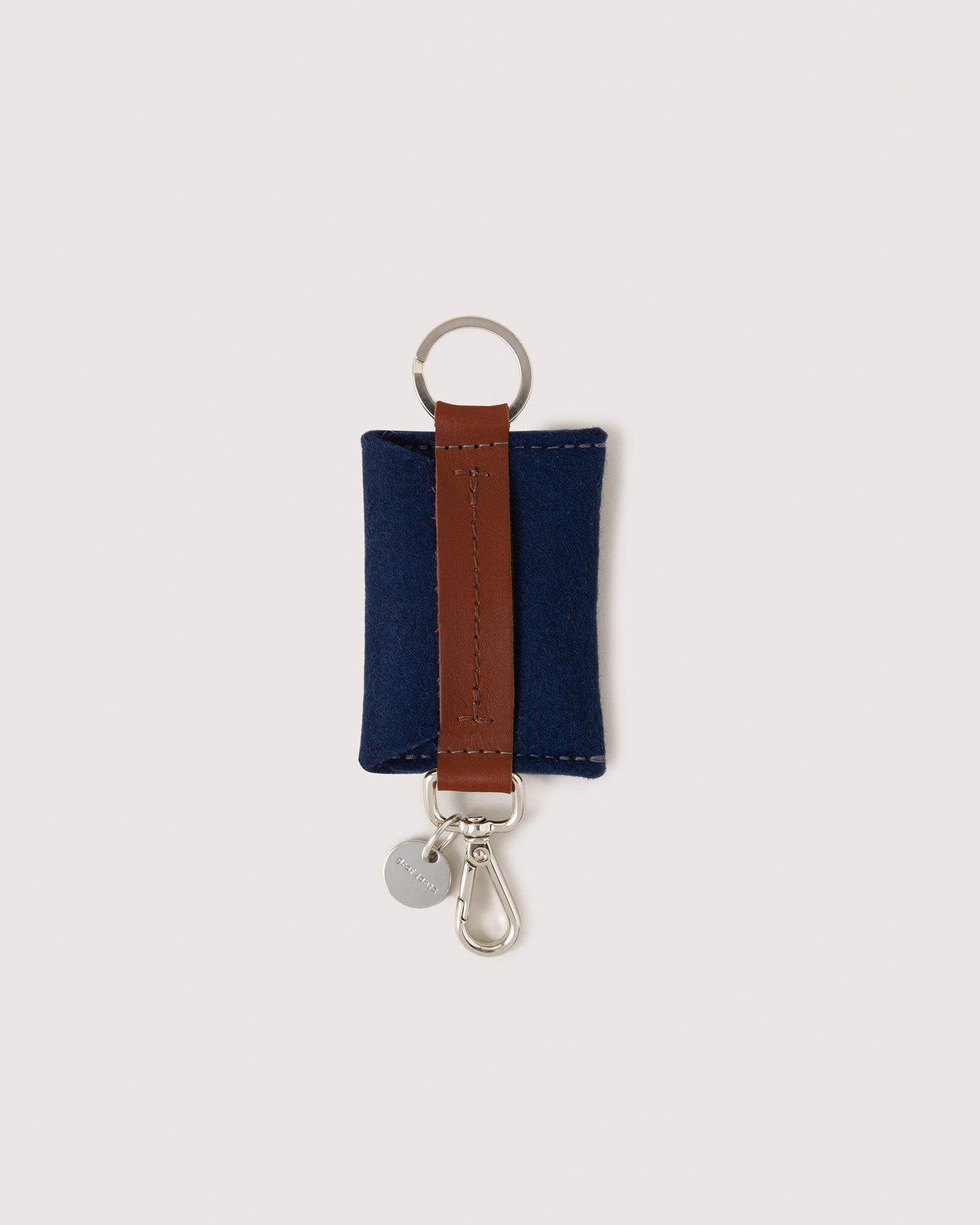 Merino Wool Card Key Fob | Marine