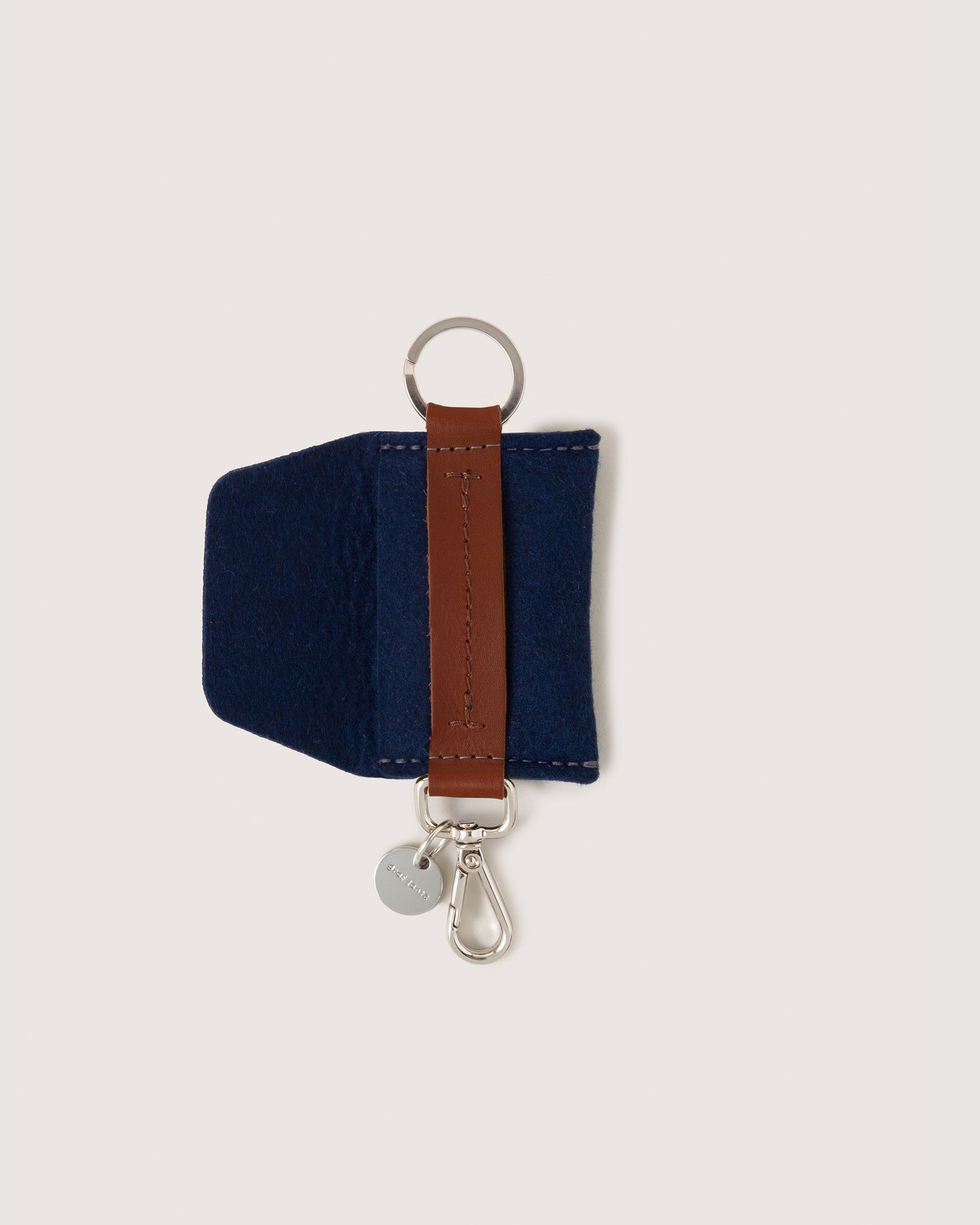Merino Wool Card Key Fob | Marine