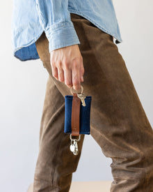 Merino Wool Card Key Fob | Marine
