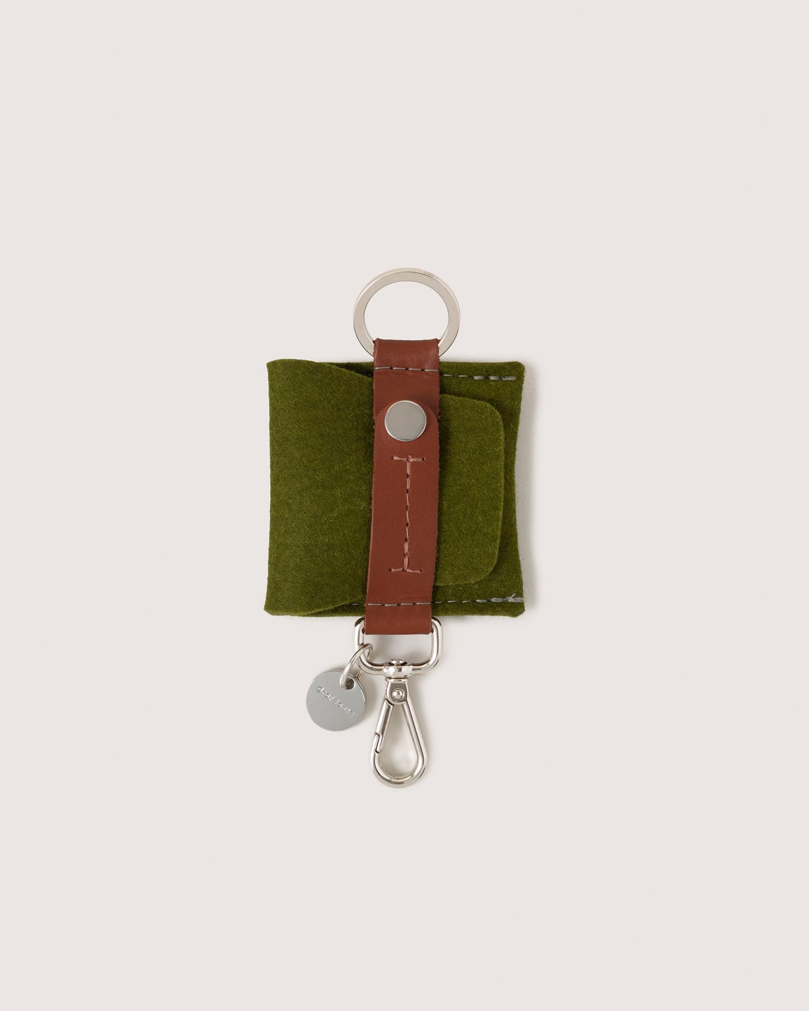 Merino Wool Pod Key Fob | Moss