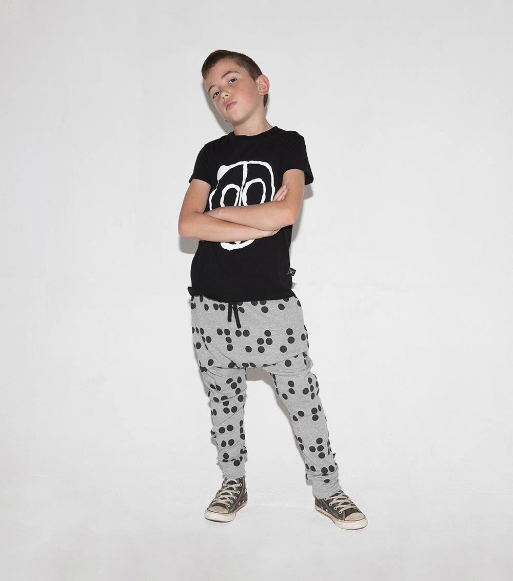 Kid | Light Braille Baggy Pants | Black