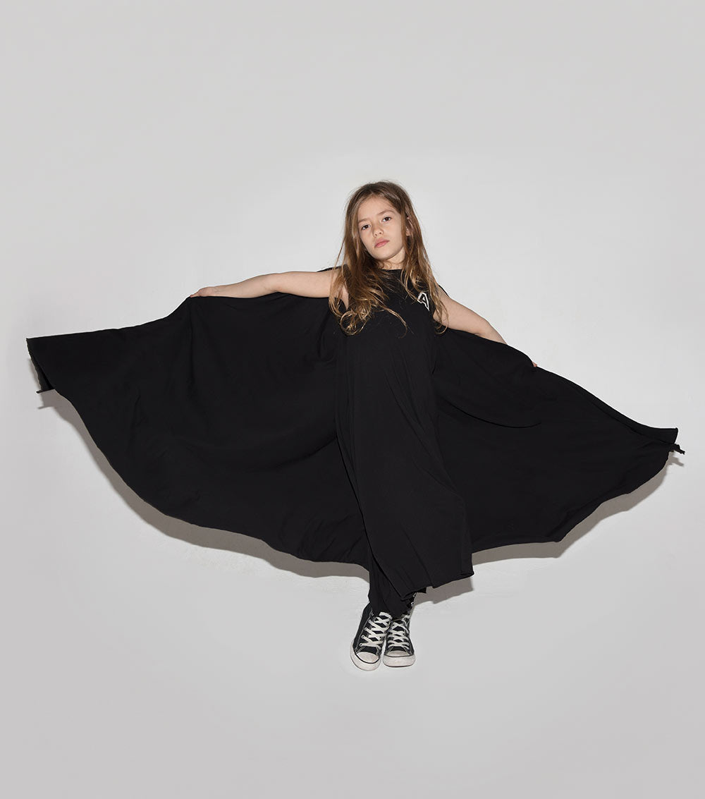 Kid | Maxi Balloon Dress | Black