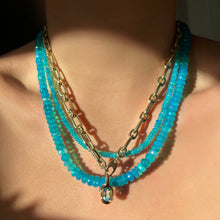 Bright Blue Opal Necklace