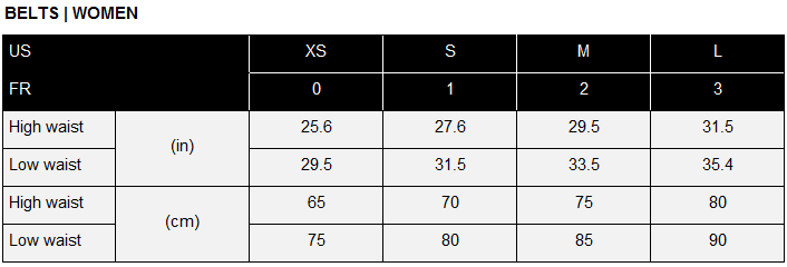 Product size guide