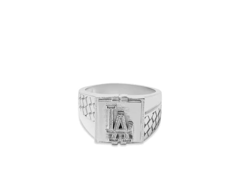 La Dodgers Ornate Signet Ring | 18KT Gold Vermeil & Sterling Silver