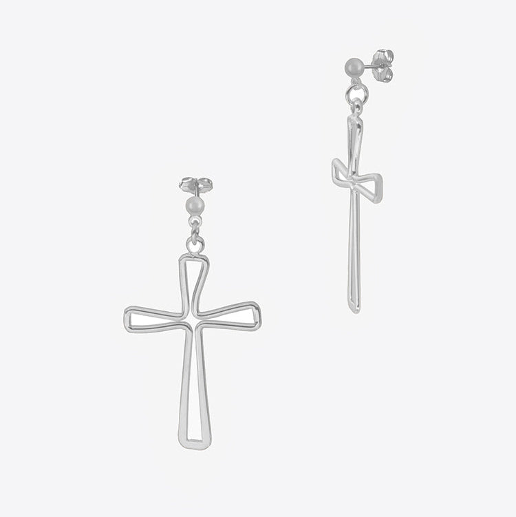 Limelight Cross Earrings | Sterling Silver