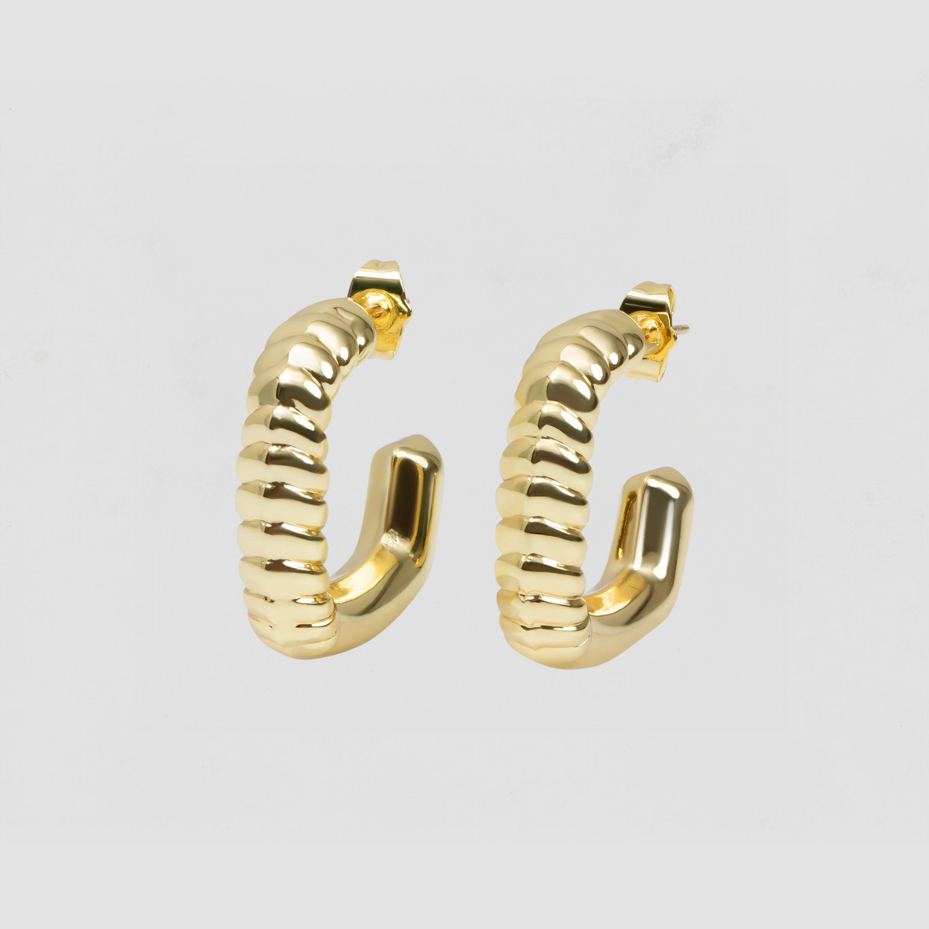 The Linear Luna Earrings | Gold