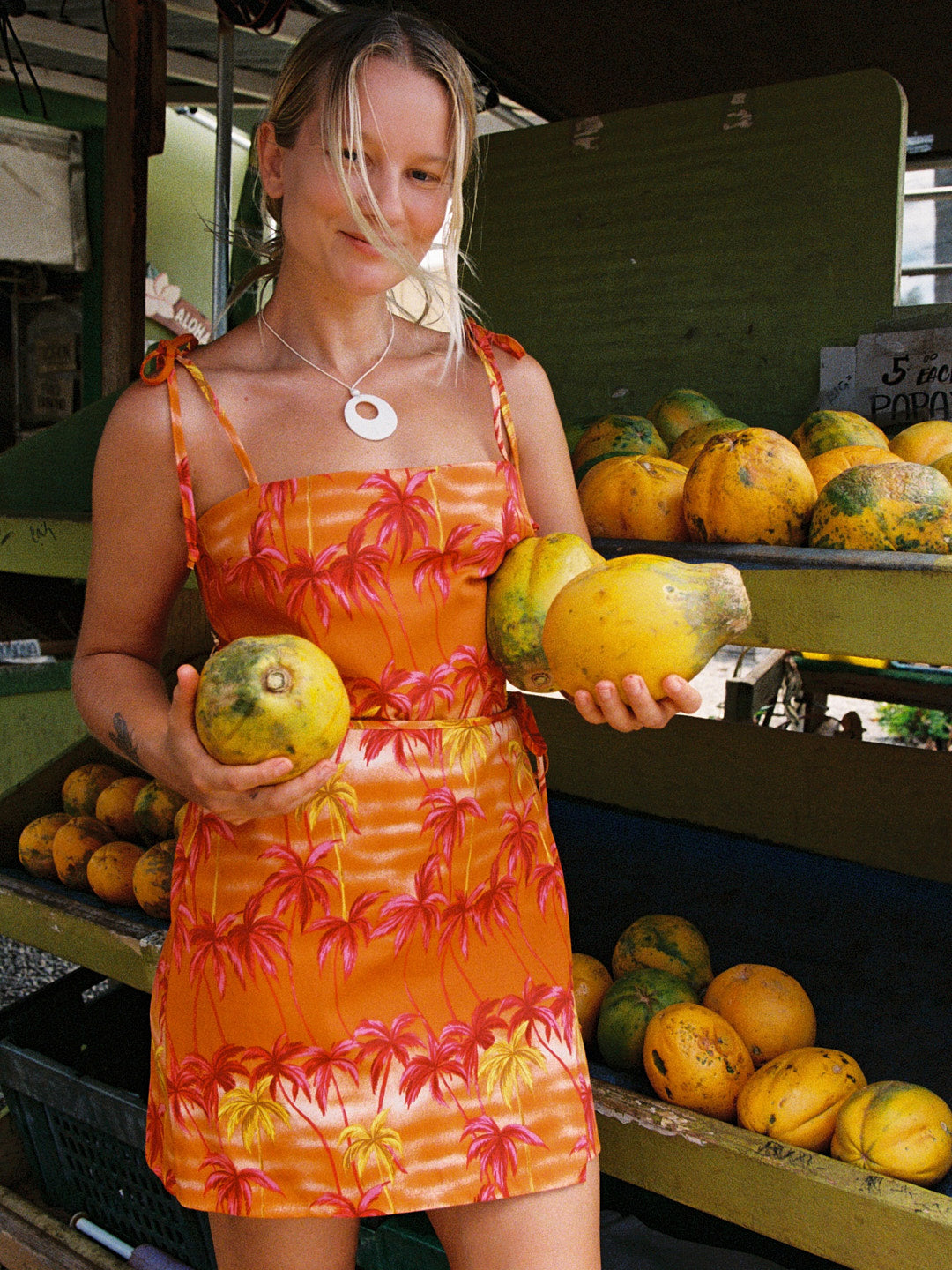 Clara Mini Dress | Sunset Orange