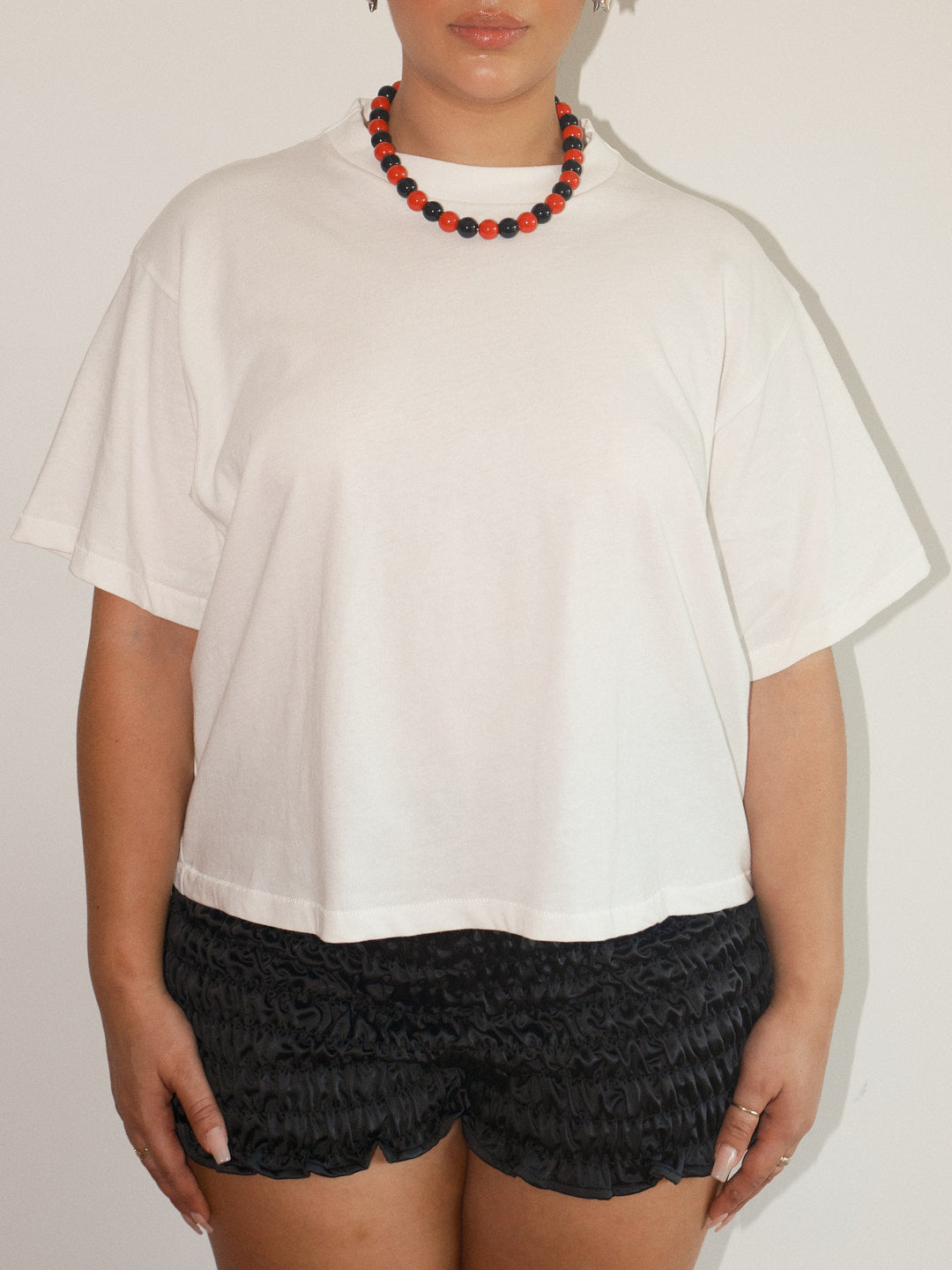 Lola Beaded Necklace | Red/Black