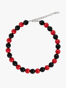 Lola Beaded Necklace | Red/Black