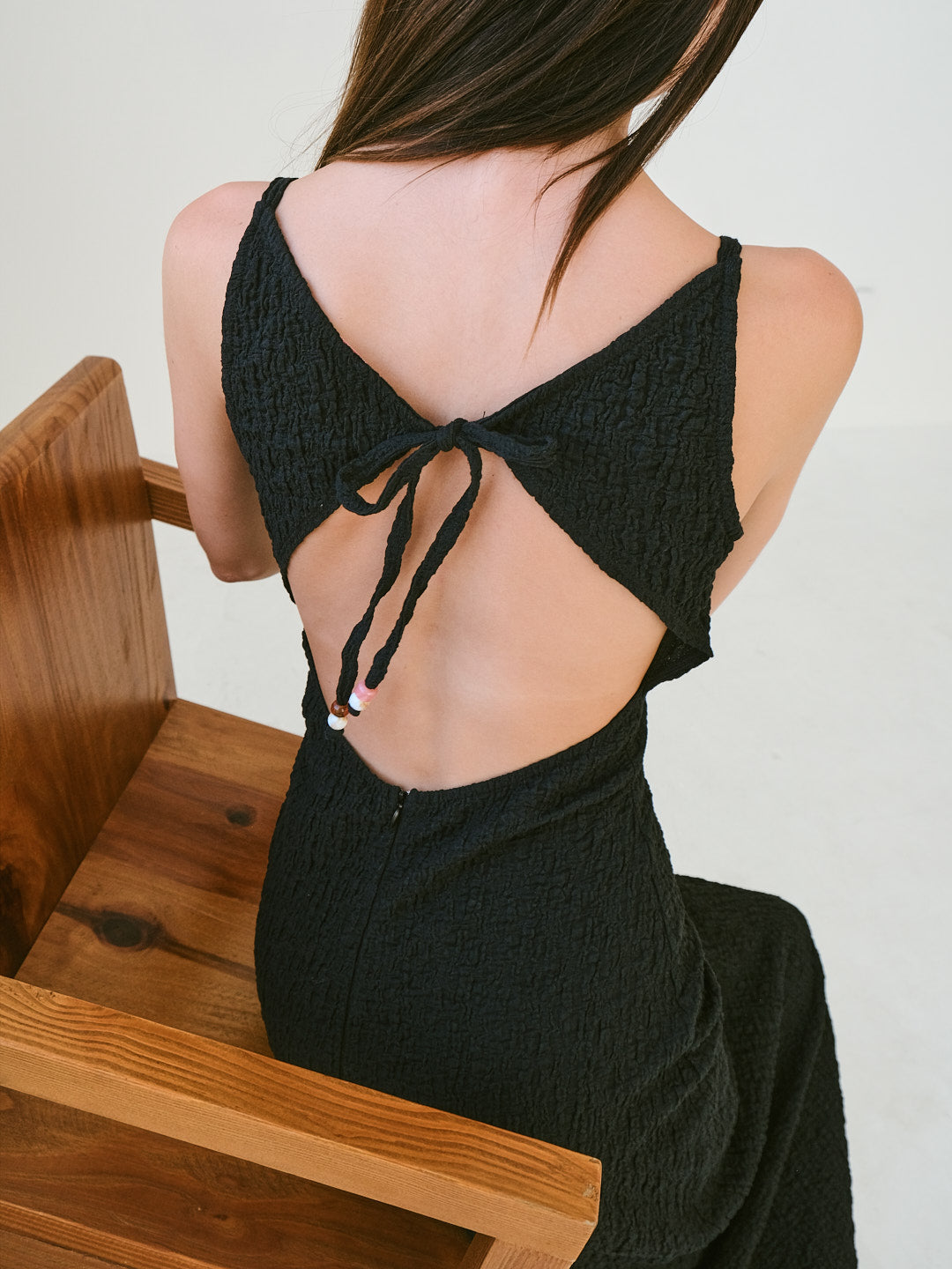 Maya Dress | Black Crinkle