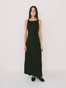 Maya Dress | Black Crinkle