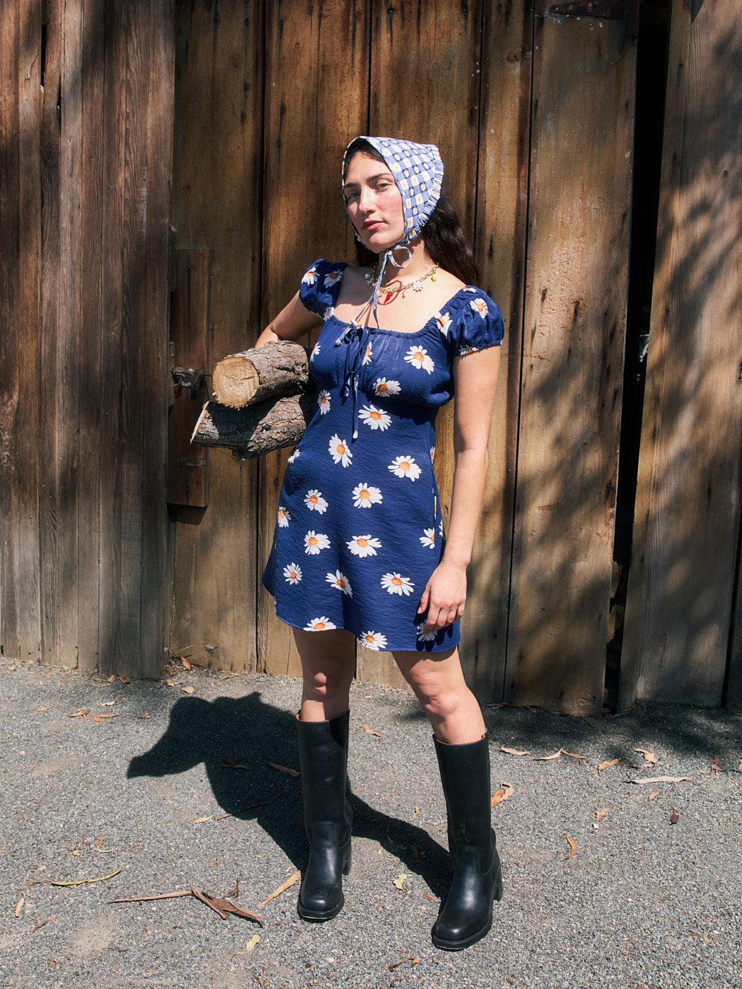 Suzy Dress | Navy Daisy