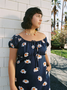 Suzy Dress | Navy Daisy