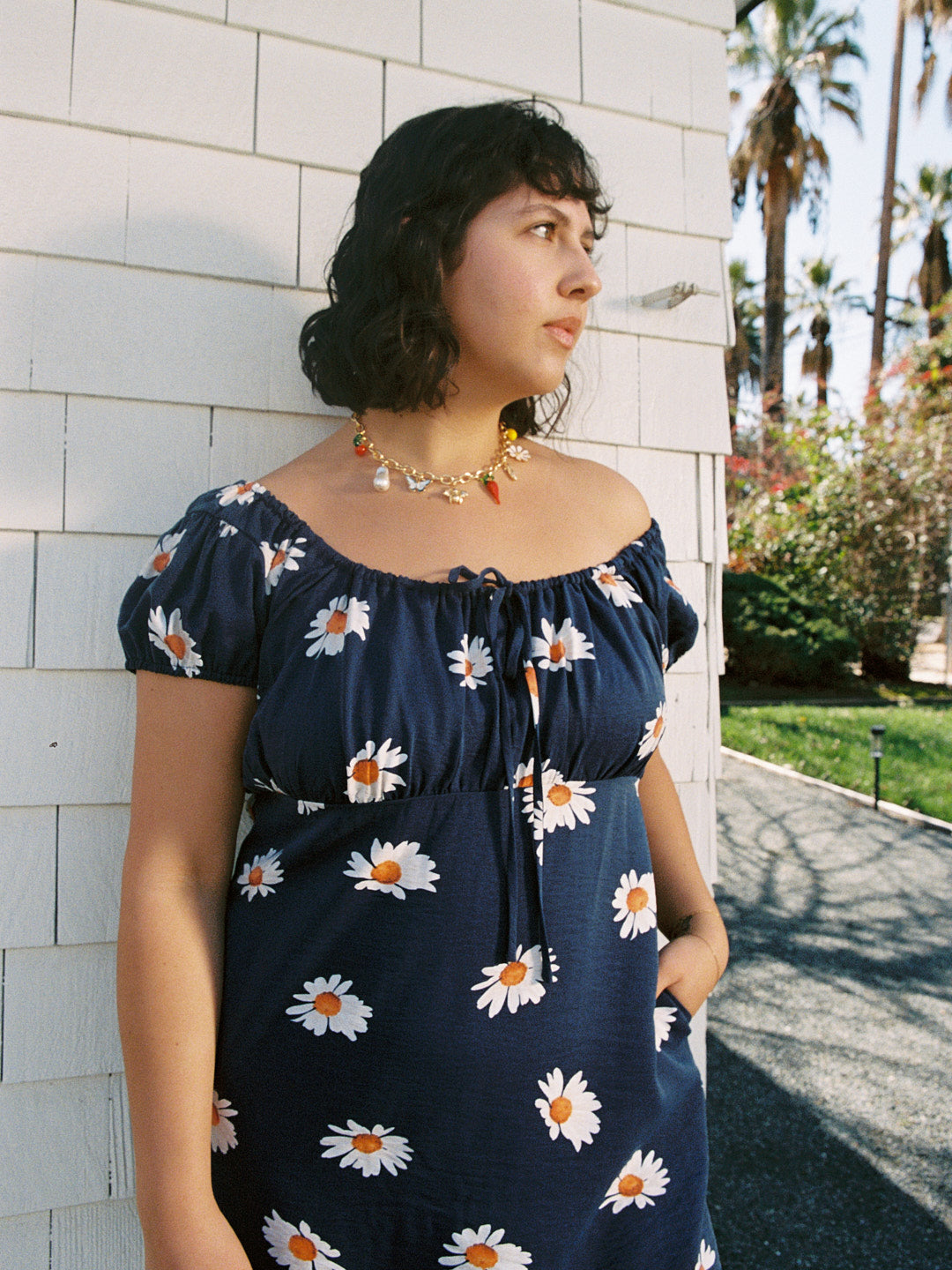 Suzy Dress | Navy Daisy