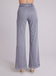 Lola - Two Pocket Wide Leg - Grey Shadow