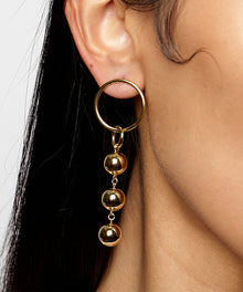 Lulu Mismatched Drop Earrings | Gold Vermeil